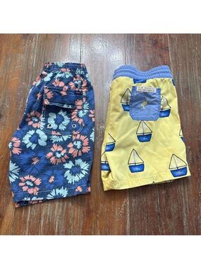 Beaufort Bonnet Johnnie O Swim Trunks Set Size 6 Yellow Blue